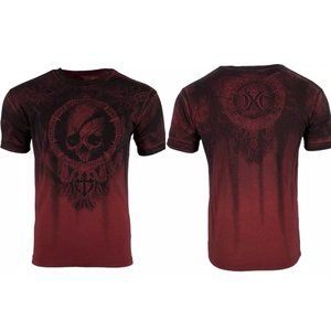 Xtreme Couture Affliction Men's T-Shirt SHADOW WALKER Red Biker Skull S-5XL